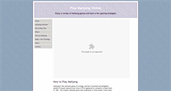 Desktop Screenshot of playmahjongnow.net