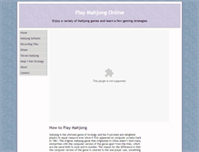 Tablet Screenshot of playmahjongnow.net